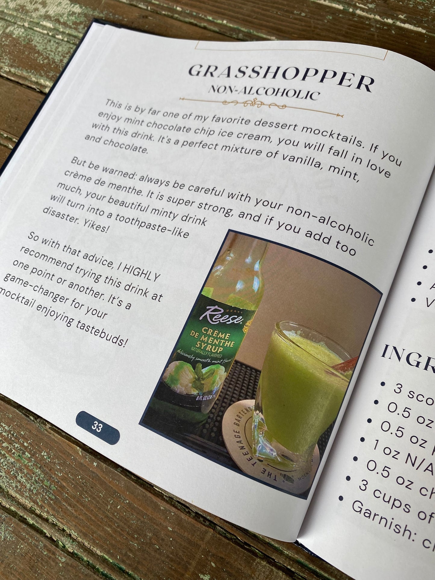 (SIGNED)The Teenage Bartender's Mocktail Guide (Hardcover)